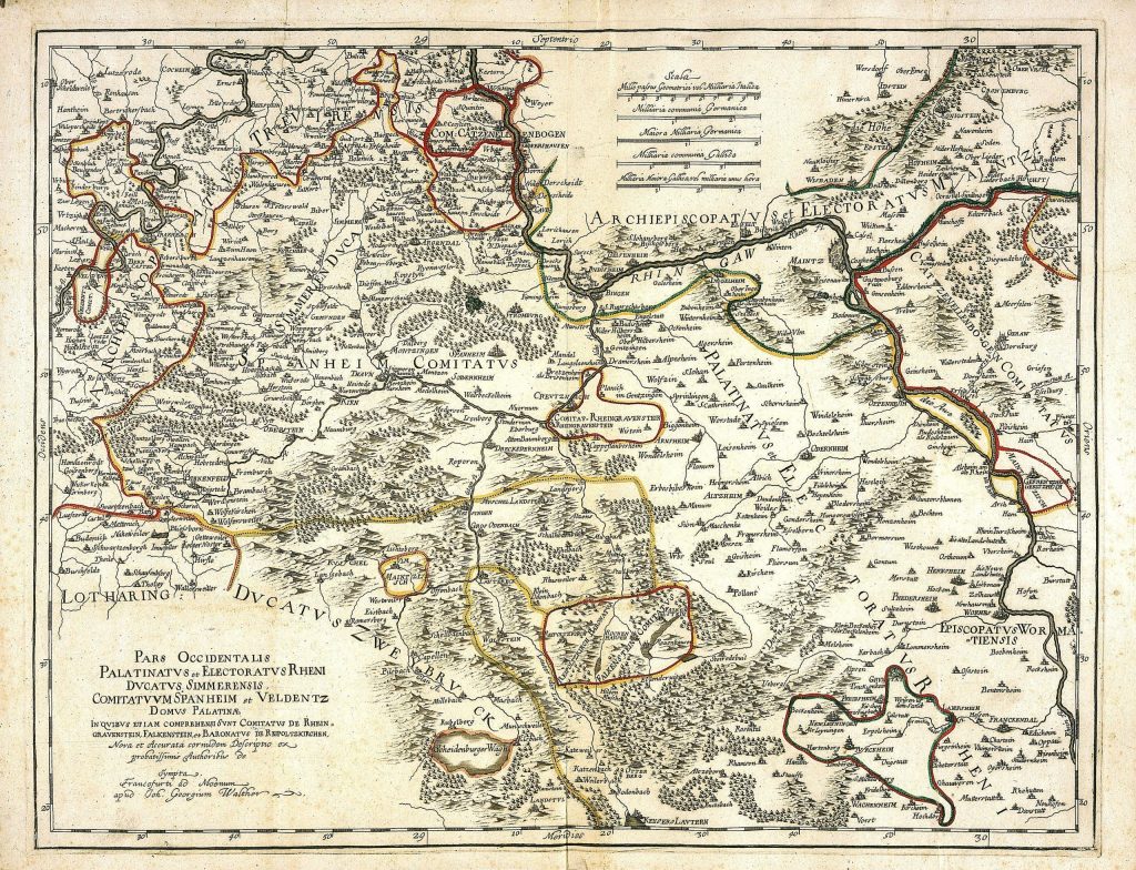 Karte zwischen 1680 und 1700